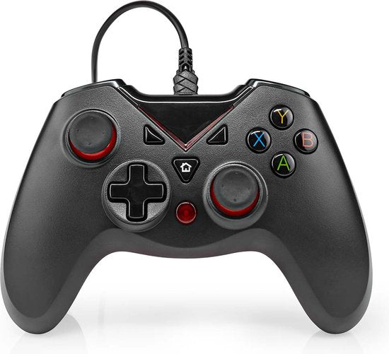 Nedis Gamepad - USB Type-A - USB Gevoed - PC - Aantal knoppen: 12 - Kabellengte: 1.60 m - Zwart - afbeelding 1