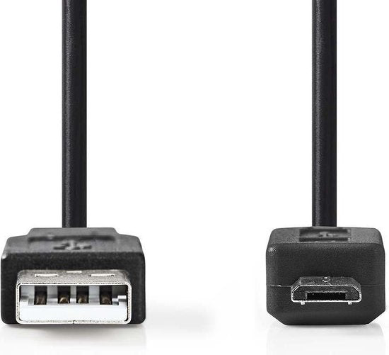 USB-Kabel - USB 2.0 - USB-A Male - USB Micro-B Male - 12 W - 480 Mbps - Vernikkeld - 2.00 m - Rond - PVC - Zwart - Doos - afbeelding 5