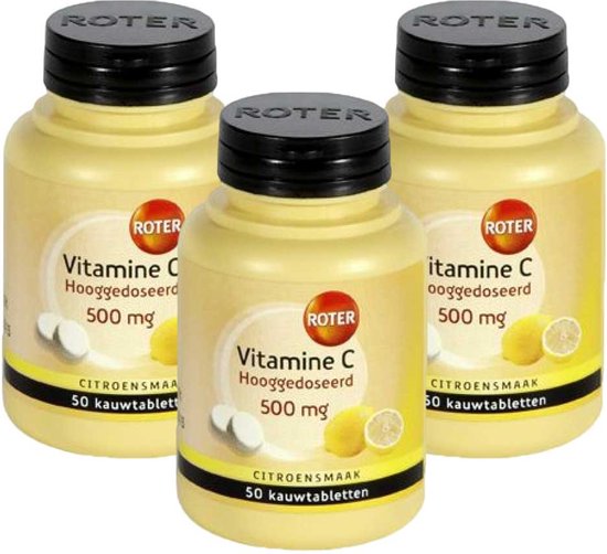 Roter Vitamine C Hooggedoseerd 500mg Citroen - 3 x 50 kauwtabletten - Voordeelverpakking - afbeelding 8