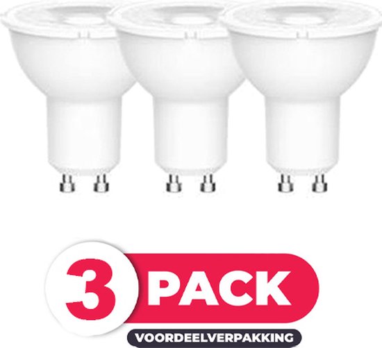 Energetic - Led Spot Lamp GU10 - 3.1W - 2700K - 230lm - 230V – Warm Wit – 3 Pack - afbeelding 2