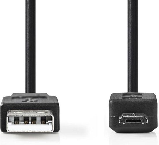 Nedis USB-Kabel - USB 2.0 - USB-A Male - USB Micro-B Male - 4.5 W - 480 Mbps - Vernikkeld - 3.00 m - Rond - PVC - Zwart - Label - afbeelding 4