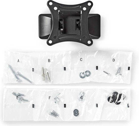 Nedis Draai- en Kantelbare TV-Muurbeugel - 13 - 27 " - Maximaal schermgewicht: 15 kg - Kantelbaar - Draaibaar - Minimale muurafstand: 60 mm - Maximale muurafstand: 60 mm - 1 Draaipunt(en) - ABS / Staal - afbeelding 8