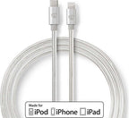 Nedis Premium 8-pins Lightning naar USB-C kabel - USB2.0 - tot 20V/3A / aluminium - meter - afbeelding 14