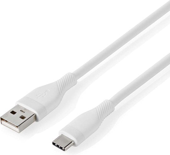 Nedis USB-Kabel - USB 2.0 - USB-A Male - USB-C Male - 15 W - 480 Mbps - Vernikkeld - 1.50 m - Rond - Silicone - Wit - Doos - afbeelding 2