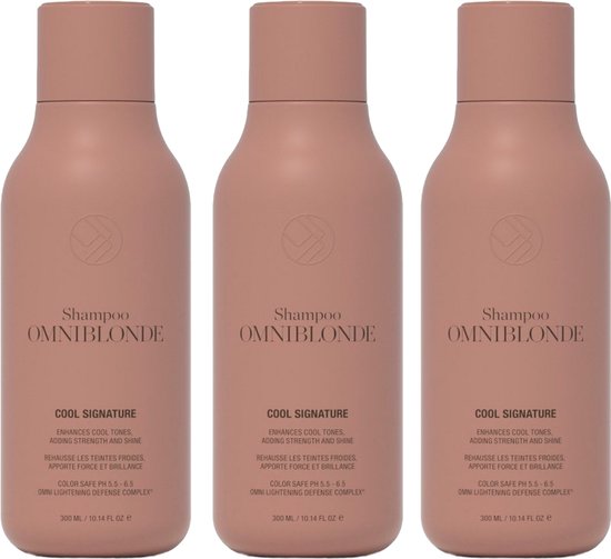 3 Stuks Omniblonde Cool Signature Shampoo 300ml - afbeelding 1