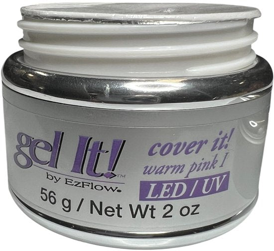 EzFlow Gel It! Cover it! Warm Pink I Nagelgel LED / UV 56 gr - afbeelding 3