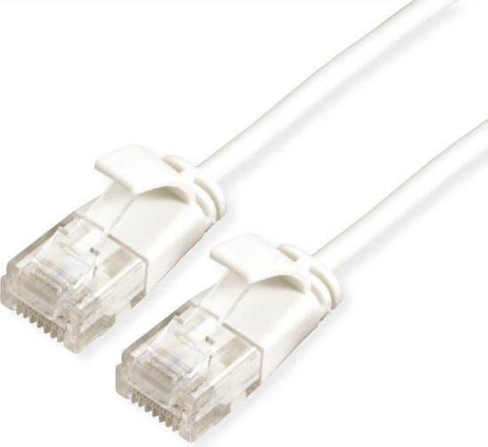 ROLINE GREEN UTP patchkabel Cat.6A (Class EA), LSOH, extra dun, wit, 0,3 m - afbeelding 2