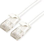 ROLINE GREEN UTP patchkabel Cat.6A (Class EA), LSOH, extra dun, wit, 0,3 m - afbeelding 2