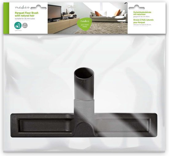 Nedis Parketborstel - Natuurlijk Haar - Vervanging voor: Bosch / Miele / Panasonic / Rowenta / Samsung / Siemens - afbeelding 2