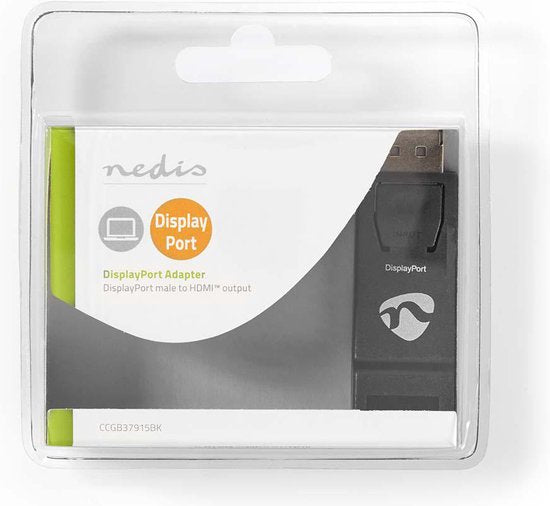 Nedis DisplayPort-Adapter - DisplayPort Male - HDMI Output - 1080p@60Hz - Vernikkeld - Recht - Rond - ABS - ABS - Zwart - Doos - afbeelding 9