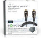 Nedis Actieve Optische High Speed HDMI-Kabel met Ethernet - HDMI Connector - HDMI Connector - 4K@60Hz - 18 Gbps - 30.0 m - Rond - PVC - Zwart - Gift Box - afbeelding 2