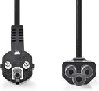 Nedis electriciteitssnoer Zwart m Netstekker type F Zwart - 281534 — EAN 5412810281534