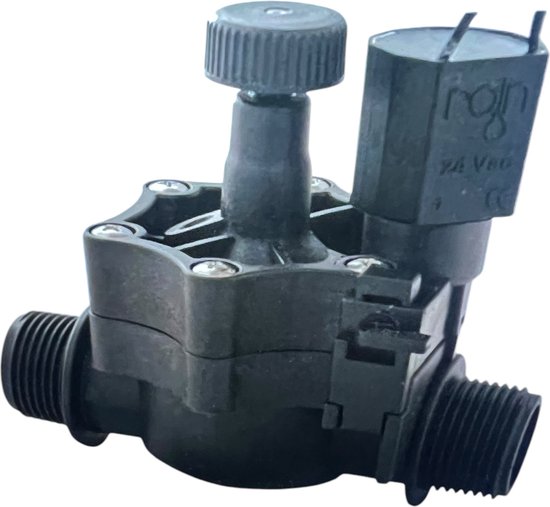 Magneetventiel voor tuinirrigatie 3/4 M x M CP 24Vac RN 155 Plus debietregeling - afbeelding 1