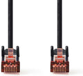 CAT6 Netwerkkabel - RJ45 Male - RJ45 Male - S/FTP - 15.0 m - Rond - LSZH - Zwart - Polybag - afbeelding 1