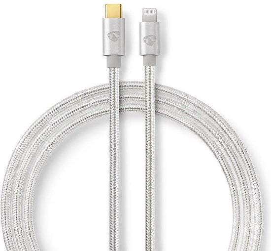 Nedis Premium 8-pins Lightning naar USB-C kabel - USB2.0 - tot 20V/3A / aluminium - meter - afbeelding 22