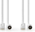 Nedis Coax- / Cat6-combinatiekabel Met Connectoren M Wit — EAN 5412810320332