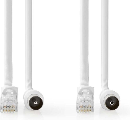 Nedis Coax- / Cat6-combinatiekabel Met Connectoren M Wit — EAN 5412810320332