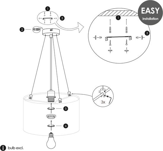 Home Sweet Home - Moderne verlichtingspendel Hover voor lampenkap - Geborsteld staal - 12.5/12.5/100cm - hanglamp gemaakt van Metaal - geschikt - afbeelding 8