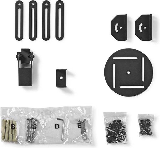 Nedis Projectorbeugel - Draai- en Kantelbaar - 10 kg - Draaibaar - Kantelbaar - Staal - Zwart - afbeelding 2