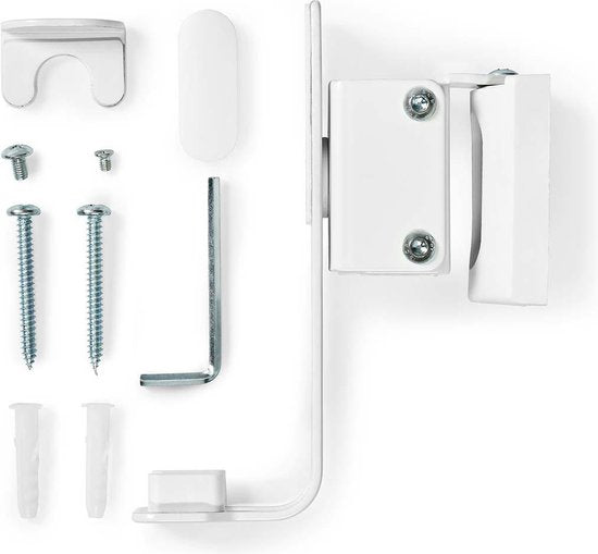 Nedis Speakerbeugel - Geschikt voor Sonos® One SL™ / Sonos® One™ / Sonos® PLAY:1™ - Wand - 3 kg - Draaibaar / Kantelbaar / Zwenken - Kantelbaar - Draaibaar - Staal - Wit - afbeelding 4