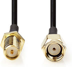 Antennekabel | SMA Male (Omgekeerde Polariteit) - SMA Female (Omgekeerde Polariteit) | m | Zwart - afbeelding 1