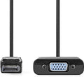 Nedis DisplayPort-Adapter - DisplayPort Male - VGA Female 15p - 1080p - Vernikkeld - 0.20 m - Rond - Zwart - Doos - afbeelding 1