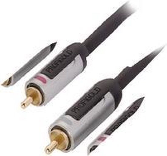 Profigold PROA4201 Stereo-audiokabel 2x RCA male - male 1,00 m zwart - afbeelding 12