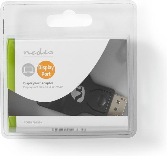 Nedis DisplayPort-Adapter - DisplayPort Male - VGA Female 15p - 1080p - Vernikkeld - Recht - Rond - ABS - ABS - Zwart - Doos - afbeelding 6
