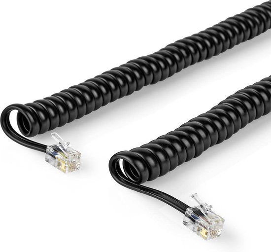 Nedis Telecomkabel - RJ10 Male - RJ10 Male - 5.00 m - Kabel design: Gekruld - Kabeltype: RJ10 - Zwart - Envelop - afbeelding 3