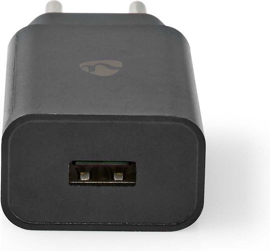 Nedis Oplader - 12 W - 1x 2.4 A - Outputs: 1 - USB-A - Geen Kabel Inbegrepen - Single Voltage Output - Zwart - afbeelding 1
