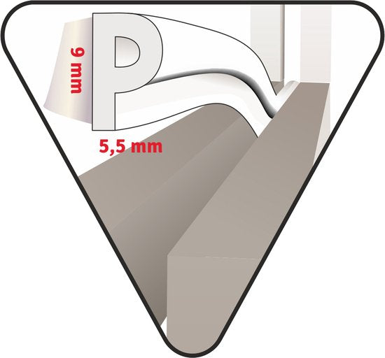 Deltafix Tochtstrip - tochtwering - wit - zelfklevend - O-profiel - 6 m x 9 mm x 6 mm - afbeelding 2