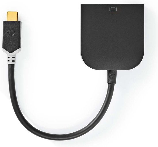 Nedis USB-C Adapter - USB 3.2 Gen 1 - USB-C Male - DVI-D 24+1-Pins Female - 1080p - 0.20 m - Rond - Verguld - PVC - Antraciet - Window Box met Euro Lock - afbeelding 2
