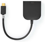 Nedis USB-C Adapter - USB 3.2 Gen 1 - USB-C Male - DVI-D 24+1-Pins Female - 1080p - 0.20 m - Rond - Verguld - PVC - Antraciet - Window Box met Euro Lock - afbeelding 2