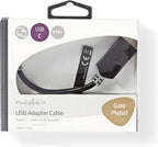 Nedis USB-C Adapter - USB 3.2 Gen 1 - USB-C Male - USB-A Female - 5 Gbps - 0.15 m - Rond - Vernikkeld - PVC - Antraciet - Doos - afbeelding 6