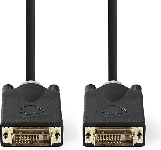 Nedis DVI-Kabel - DVI-D 24+1-Pins Male - DVI-D 24+1-Pins Male - 2560x1600 - Verguld - 2.00 m - Recht - PVC - Antraciet - Blister - afbeelding 8