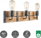 Home Sweet Home - Industriële Wandlamp Denton - Muurlamp gemaakt van hout - Antraciet - 55/11/13cm - wandlamp geschikt voor woonkamer, slaapkamer- geschikt voor E27 LED lichtbron - afbeelding 9