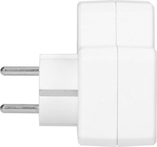 Doorvoerstekker met schakelaar - 2x - Schuko - splitter - verdeelstekker - Wit - afbeelding 16