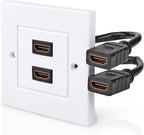 Nedis HDMI Wandcontactdoos - 2x HDMI Female - 4K@60Hz - HDMI Output - Zwart - 18 Gbps - Verguld - Envelop - afbeelding 2