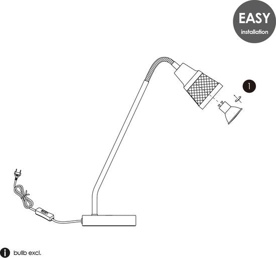 Light depot - Tafellamp Solo - staal - Industrieel - GU10 fitting - afbeelding 16