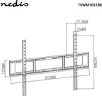 Nedis Vaste TV Muurbeugel - 37 t/m 70 Inch - Max 35 Kg - Zwart - afbeelding 4