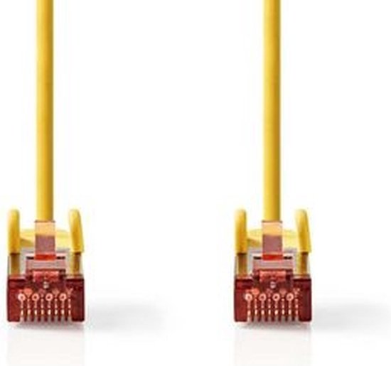 CAT6 Netwerkkabel - RJ45 Male - RJ45 Male - S/FTP - 30.0 m - Rond - LSZH - Geel - Polybag - afbeelding 10