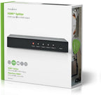 Nedis HDMI-Splitter - 4-Poorts poort(en) - HDMI Input - 4x HDMI Output - 4K@30Hz - 3.4 Gbps - Metaal - Antraciet - afbeelding 5
