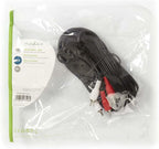 Nedis Stereo-Audiokabel - 2x RCA Male - 2x RCA Male - Vernikkeld - m - Rond - Zwart - afbeelding 50
