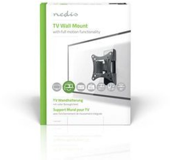 Nedis Draai- en Kantelbare TV-Muurbeugel - 13 - 27 " - Maximaal schermgewicht: 15 kg - Kantelbaar - Draaibaar - Minimale muurafstand: 60 mm - Maximale muurafstand: 60 mm - 1 Draaipunt(en) - ABS / Staal - afbeelding 12