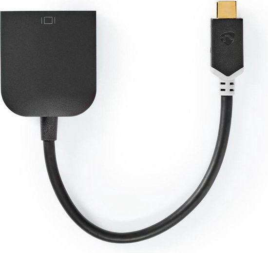Nedis USB-C Adapter - USB 3.2 Gen 1 - USB-C Male - VGA Female 15p - 1920x1200 - 0.20 m - Rond - Verguld - PVC - Antraciet - Doos - afbeelding 6
