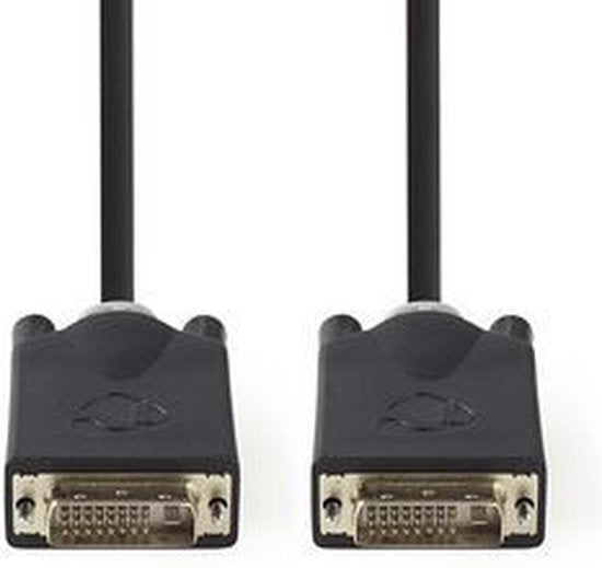 Nedis DVI-Kabel - DVI-D 24+1-Pins Male - DVI-D 24+1-Pins Male - 2560x1600 - Verguld - 2.00 m - Recht - PVC - Antraciet - Blister - afbeelding 3