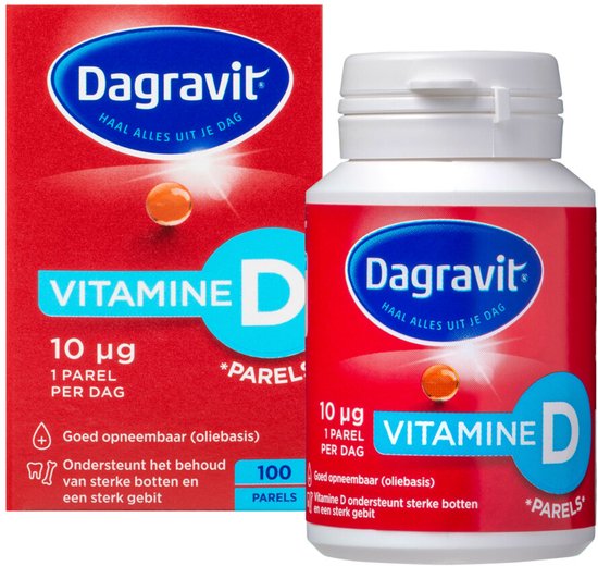 Dagravit Vitamine D Parels 10 µg - 2 x 100 capsules - Voordeelverpakking - afbeelding 3