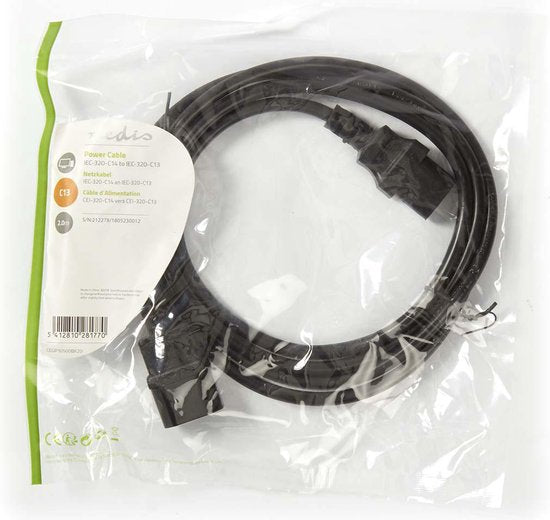 Nedis electriciteitssnoer Zwart m C14 stekker C13 stekker - afbeelding 17