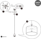 Home Sweet Home - Moderne verlichtingspendel Basic voor lampenkap - Geborsteld staal - 11/11/250cm - hanglamp gemaakt van Metaal - geschikt voor - afbeelding 7