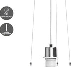 Home Sweet Home - Moderne verlichtingspendel Hover voor lampenkap - Geborsteld staal - 12.5/12.5/100cm - hanglamp gemaakt van Metaal - geschikt - afbeelding 7